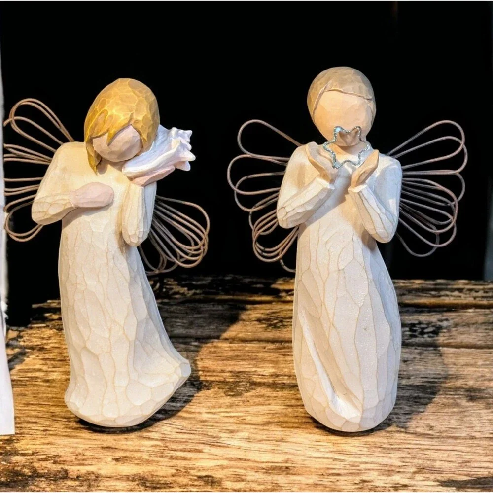 2 Willow Tree Figurines THINKING OF YOU and BRIGHT STAR Vintage